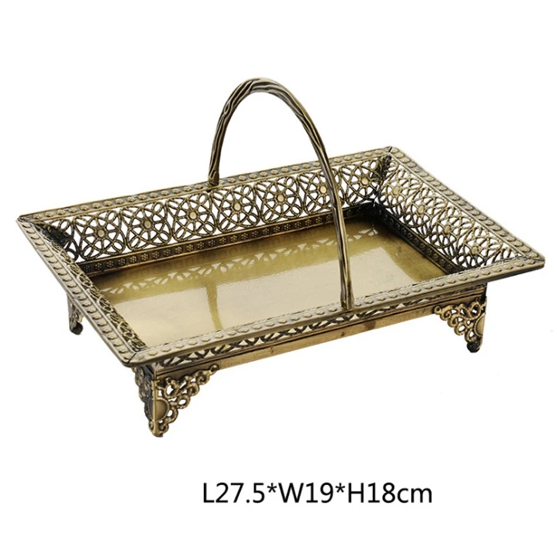 

Fruit Tray Zinc Alloy Tray KTV Hotel Towel Tray Creative Home Living Room Multifunctional Storage Tray