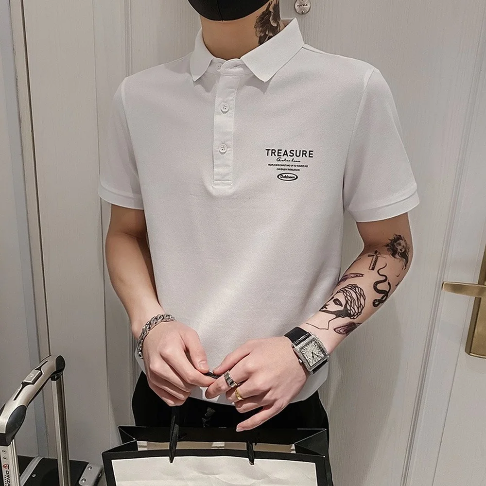 

Solid Slim Fit Men POLO Shirts 2021 Business Casual 100% Cotton Short Sleeve New Design 2021 Para Hombre Lapel Male Clothing