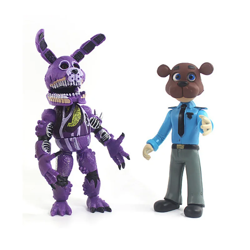 

FNFA Figuras model 15cm PVC Light Five Nights At Freddys Bear Vinyl Doll Toys 6pcs/set