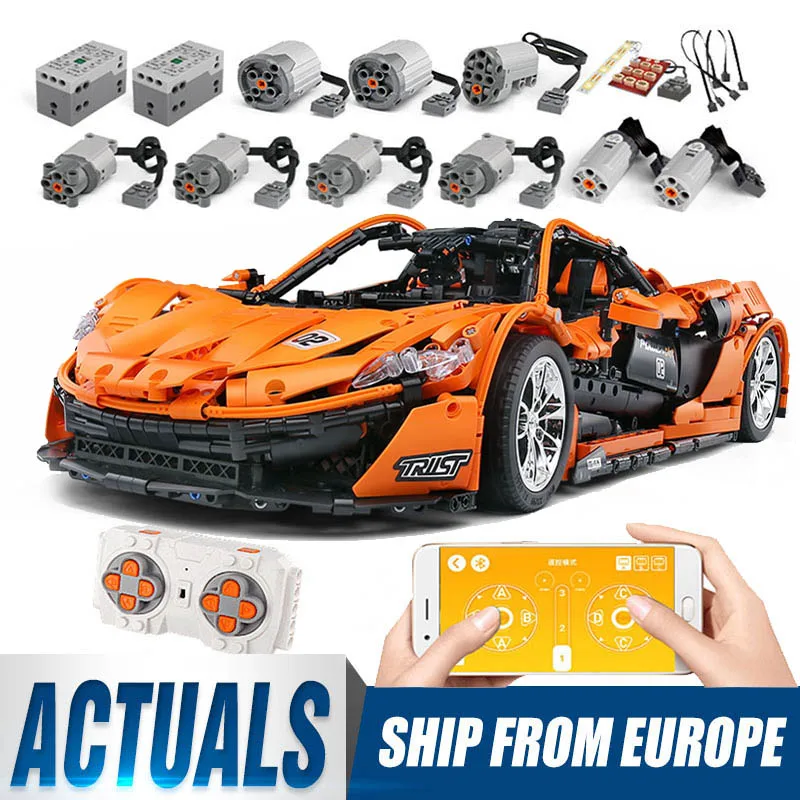 Lepining 20087 RC Technic автомобиль совместим с MOC 16915 McLaren P1 мотор функции автомобиля