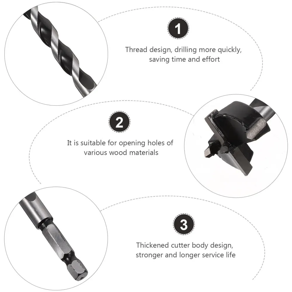 

Hole Opener Woodworking Drill Bit Boring Hole Saws Cutter Tool Flat Drill Bit