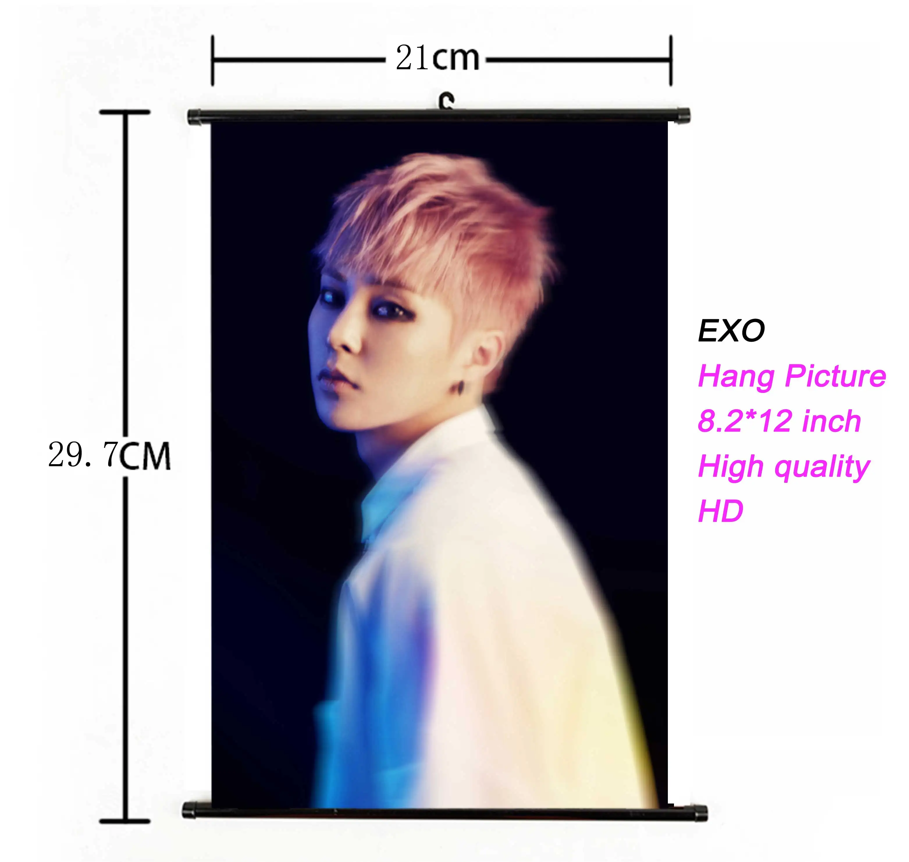34 Kpop EXO висячий плакат для поклонников коллекции подарков ткань 21*30 см Высокое качество k-pop EXO альбом висячая картина фото плакат - Цвет: 34