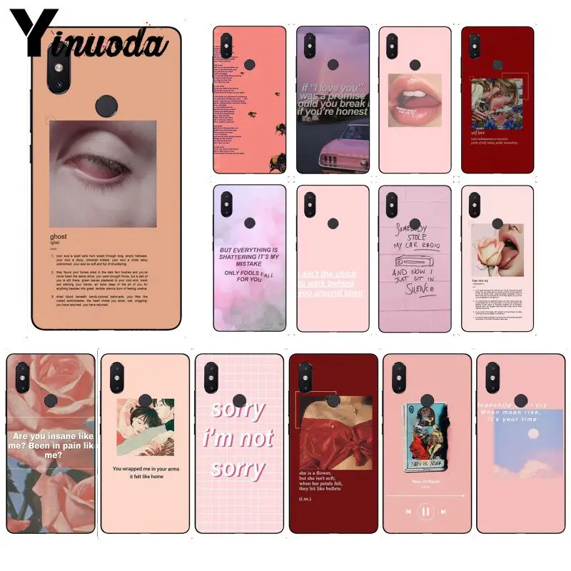 Yinuoda розовый эстетический текст песни чехол для телефона Huawei P20 P30 P20Pro P20Lite P30Lite P