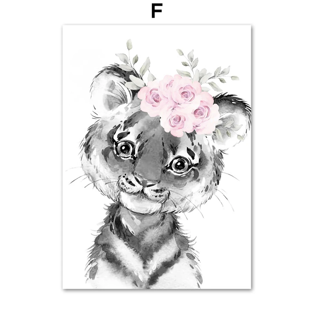 

Набор для вышивки крестиком 11CT, набор для рукоделия с кроликом, тигром, львом, жирафом, розовыми цветами, хлопковая нить для комнаты