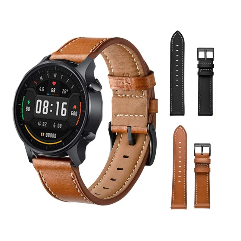 

Leather Watchband Strap for Xiaomi Mi Smart Watch Color Band Sport Smart Bracelet Wristband for Xiaomi Watch Color Correa