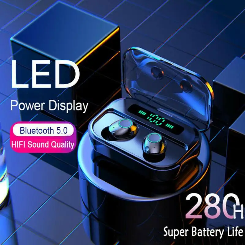 M7 TWS беспроводные наушники Bluetooth V5.0 3600 мАч с power Bank мощный светодиодный дисплей