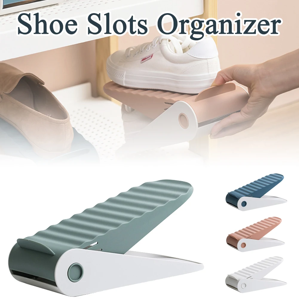

Shoe Slots Organizer Adjustable Shoe Stacker Durable Double Layer Shoe Rack for Closet Organization