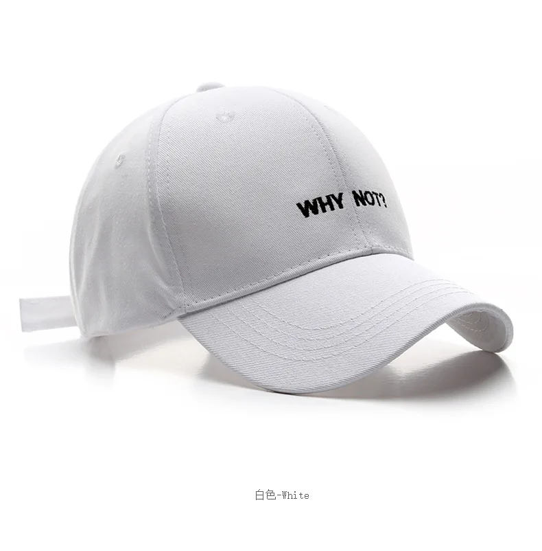 

Fashion Kpop Why Not Letter Baseball Caps Women Men Summer Outdoor Snapback Cap Adjustable Black White Trucker Hats Sun Dad Hat