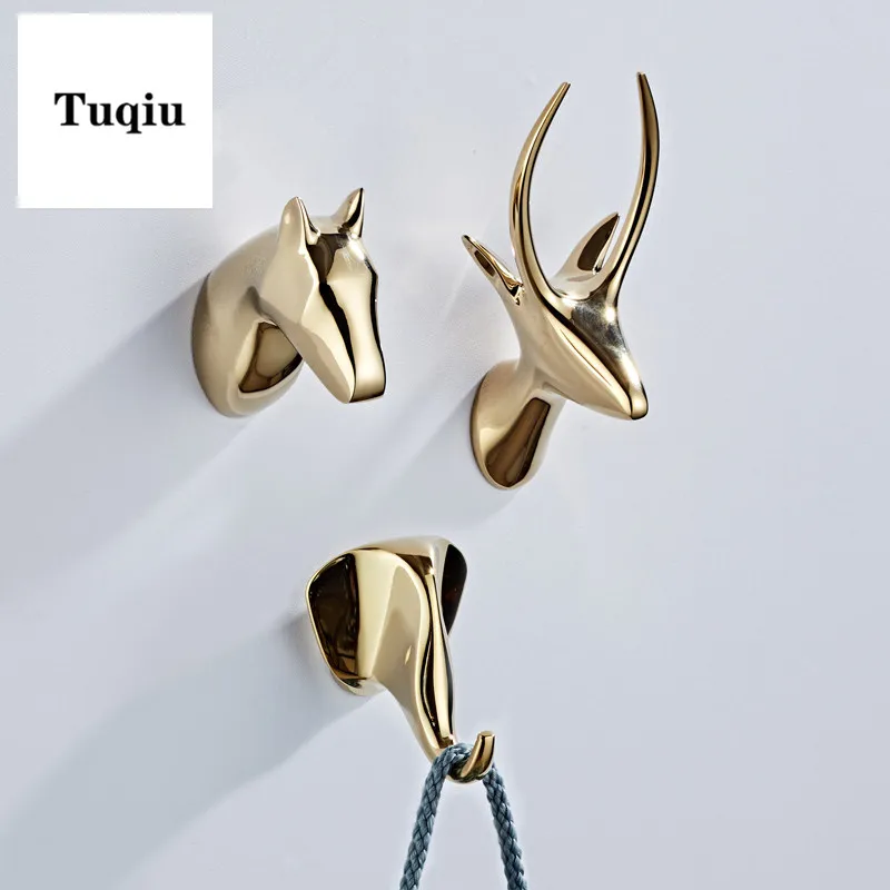 Крючки для халатов золотые крючки полотенец одежды пальто шляпы сумки настенные