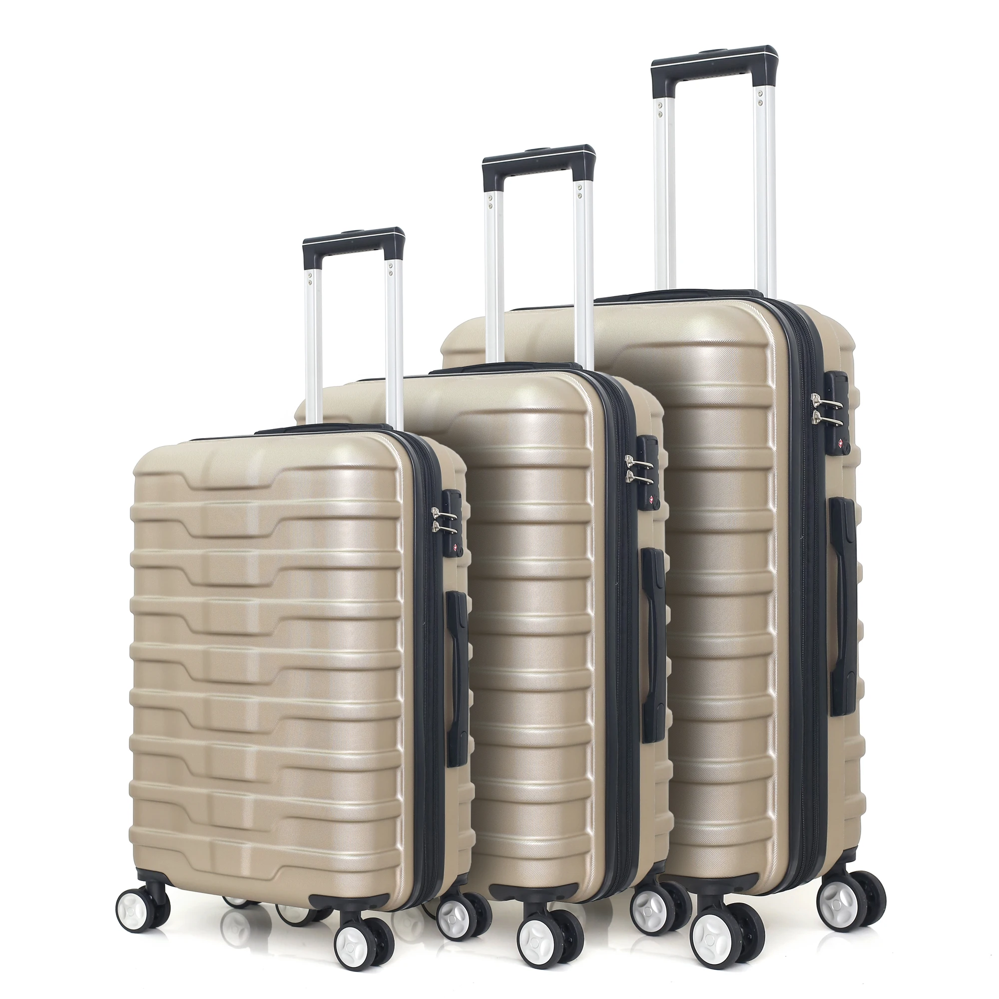 Багаж 3 шт набор abs багаж твердый костюм чехол светильник вес с расширяемым