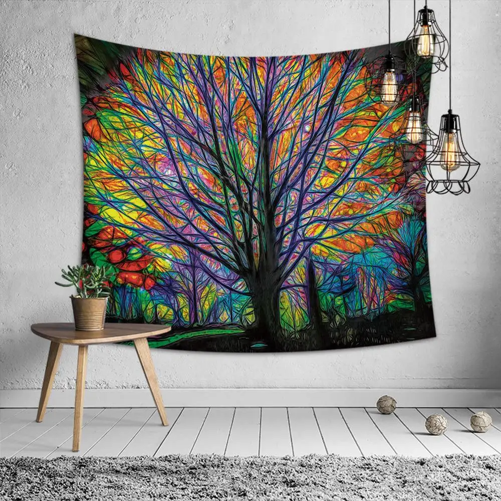 Белый черный солнце луна мандала гобелен настенный небесный хиппи настенные