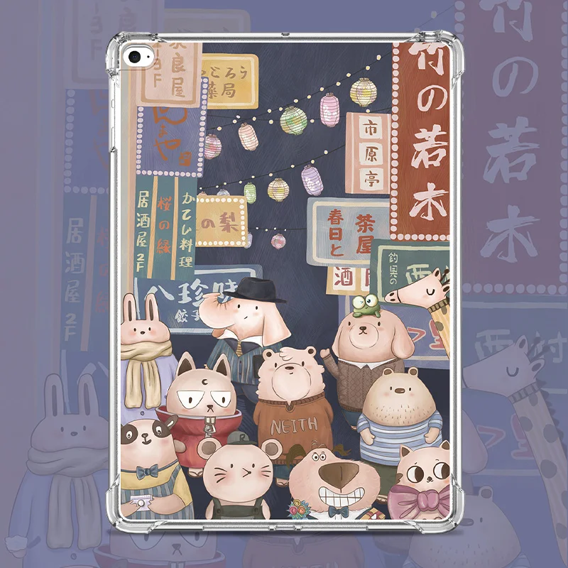 

ipad pro 11 2018 Case Cute Cartoon Print ipad Air 2 3 9.7 10.2 10.5 Case Clear Soft Cover ipad 7th generation ipad Mini Cases