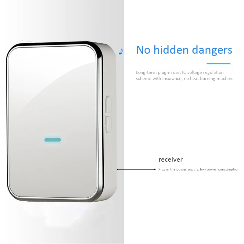 Беспроводной дверной звонок с автономным питанием без батареи