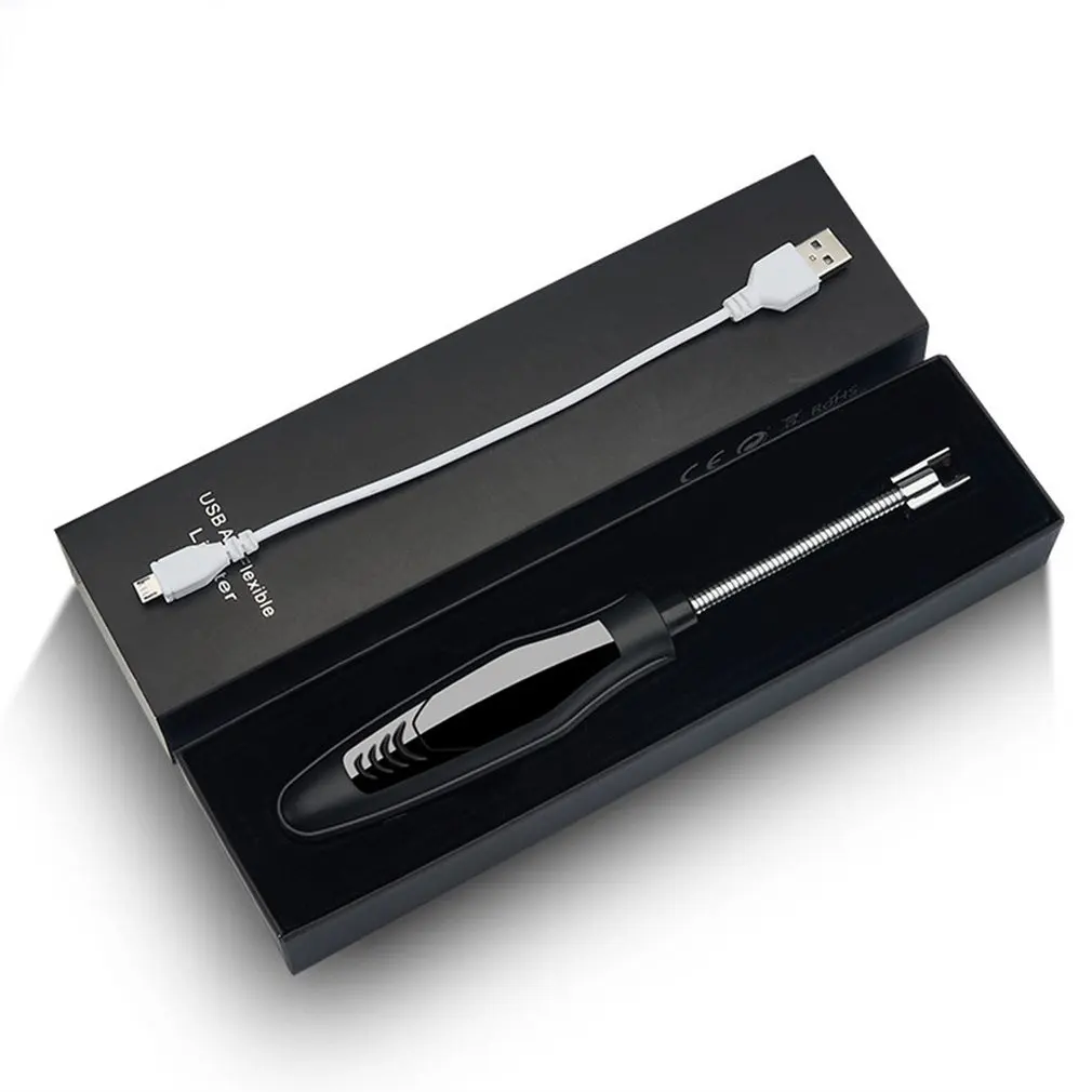 Перезаряжаемая USB кухонная Зажигалка Ветрозащитная Электронная зажигалка