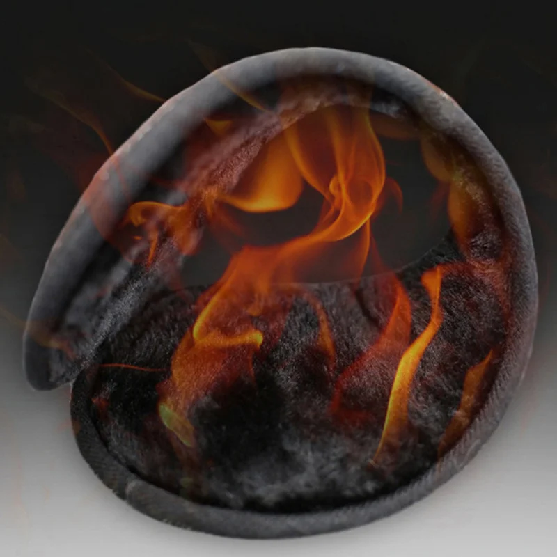 Теплые наушники из искусственной кожи мужские зимние складные утолщенные