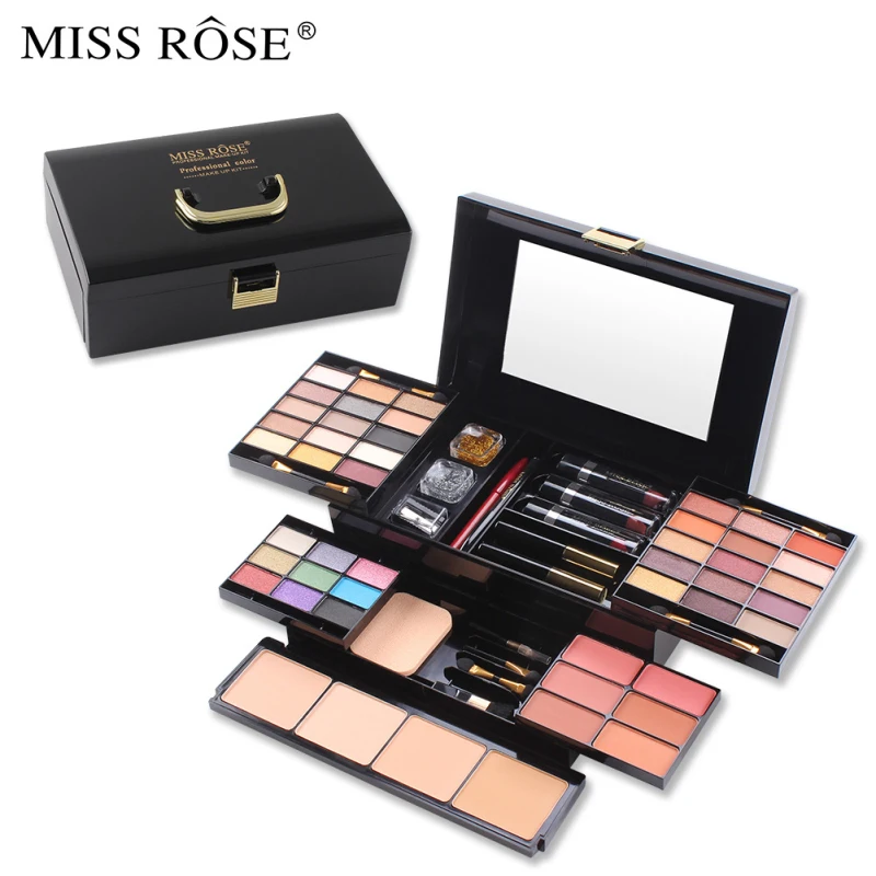 

MISS ROSE 39 Colors Matte Eyeshadow Palette Eyeliner Blush Multi-function Trimming Lipstick Highlighter Lip Makeup Power TSLM2