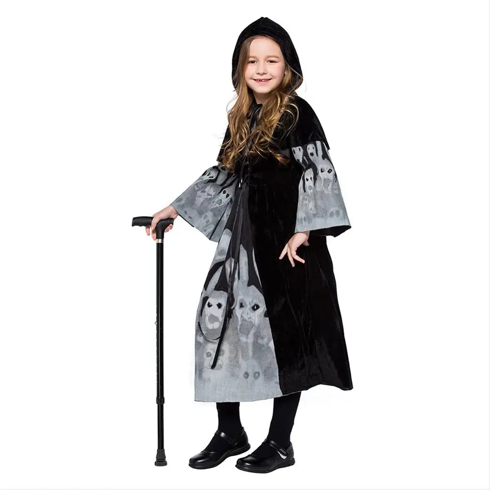 Костюм вампира на Хэллоуин платье ведьмы с длинным рукавом для девочек и женщин |