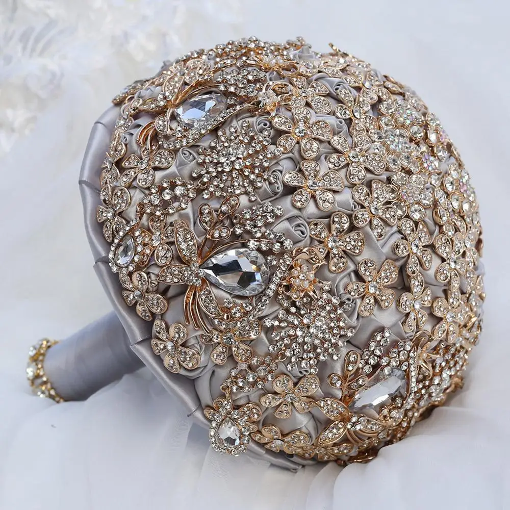 Роскошные свадебные букеты из искусственного атласа с розовыми цветами | Свадьбы