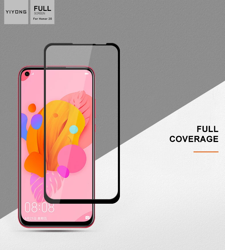 YIYONG 5D полное покрытие стекло для huawei Honor 20 Pro 10 Lite V20 20i 20s закаленное стекло протектор экрана для huawei Honor View 20
