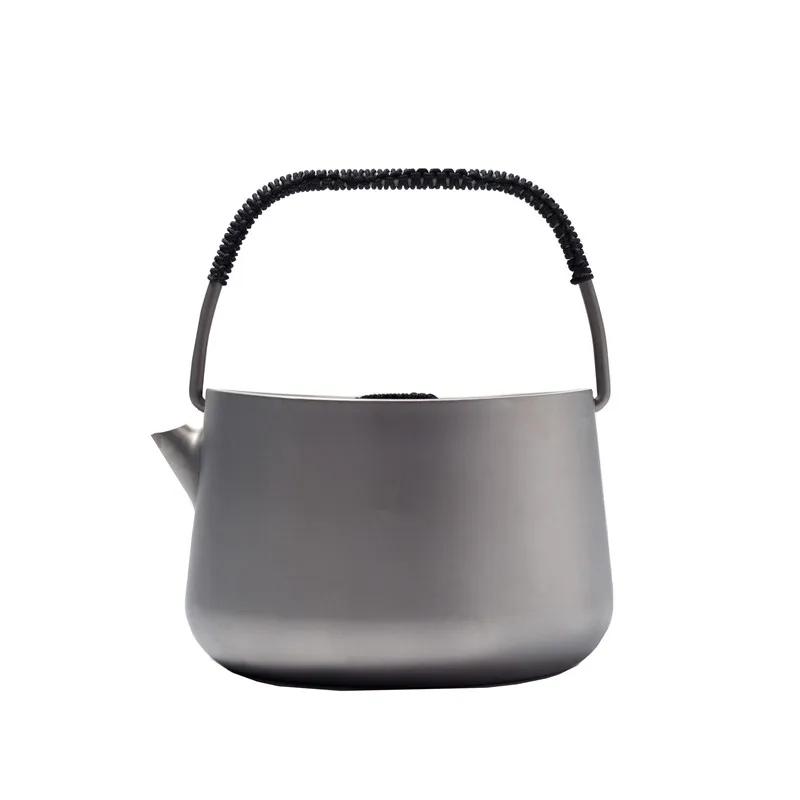 Походный титановый чайник для приготовления чая пикника 1л кофе ультралегкий