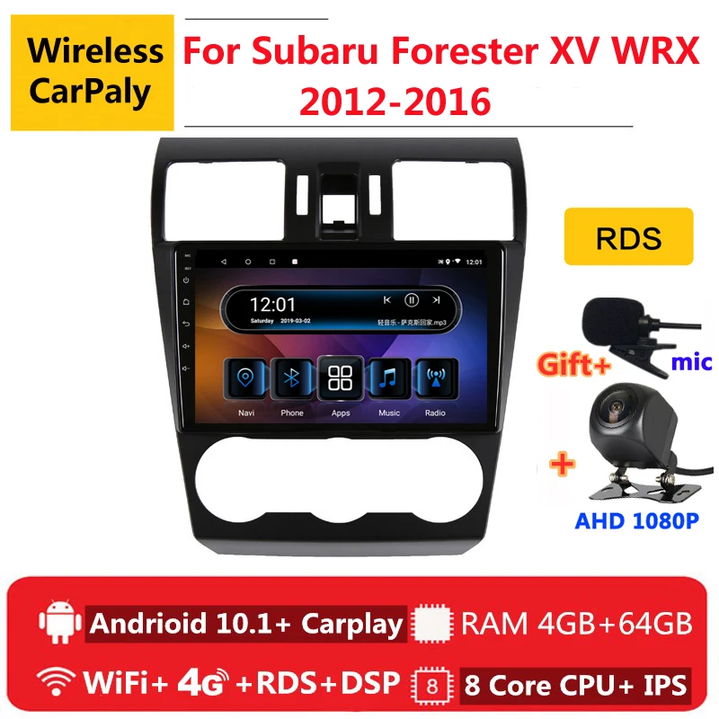 Автомагнитола 2 din 8 ядер android 10 автомобильная стереосистема для Subaru Forester XV WRX 2012 13 14