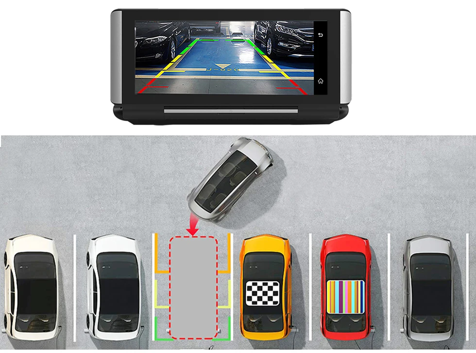 Anfilite 6,8" 3g/4G Автомобильный видеорегистратор gps навигация ADAS Android 5,1 1G/16G wifi Full hd 1080P видео регистратор видеорегистратор