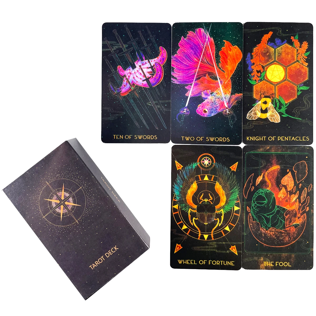 

Высококачественные карты для гадания пророчество, Таро, Таро, карточки для настольных игр, таинственная английская версия, винтажные цветн...