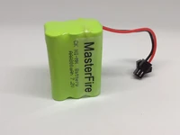 masterfire original durable 7 2v 800mah 6x aaa ni mh rc rechargeable battery cell pack for robot car toys with small clip plug