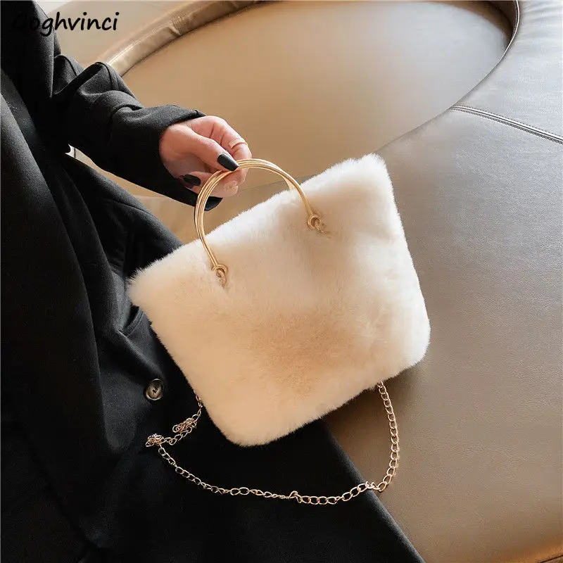 

Plush Crossbody Bags Women Winter All-match New Classic Shoulder Bag Large Capacity Fashion Ladies Casual Totes Shipping Handbag