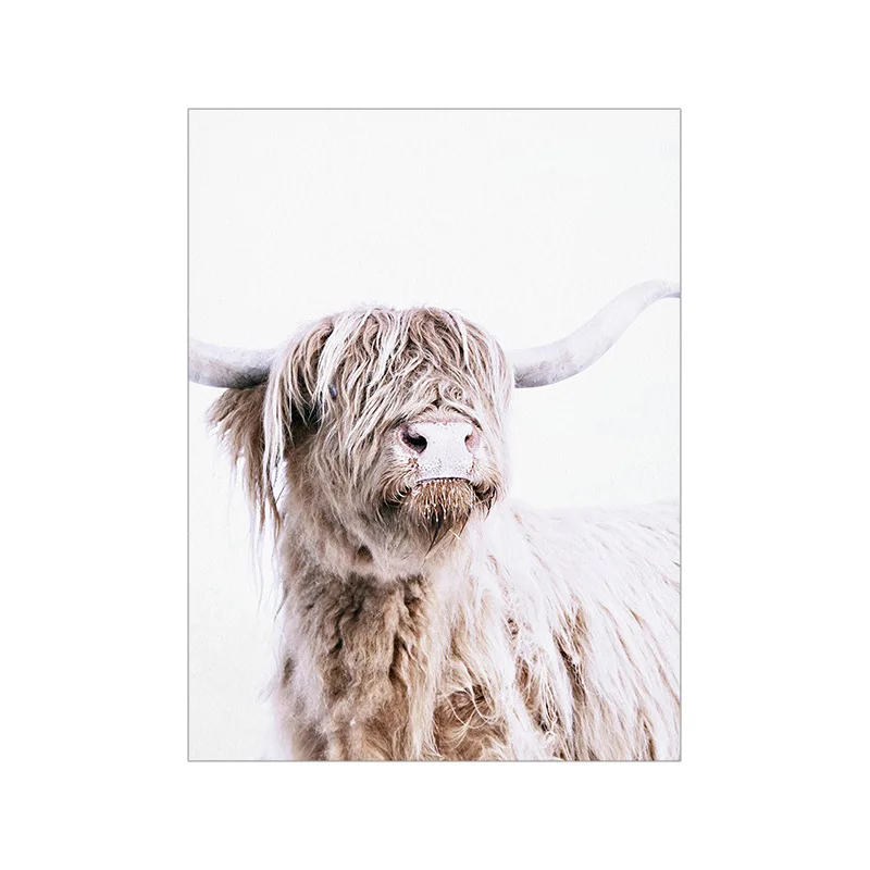 

Animal Decorative Painting Cattle Yak Living Room Poster Printing Sofa Background Wall Modern Hanging Picture Home Decoration