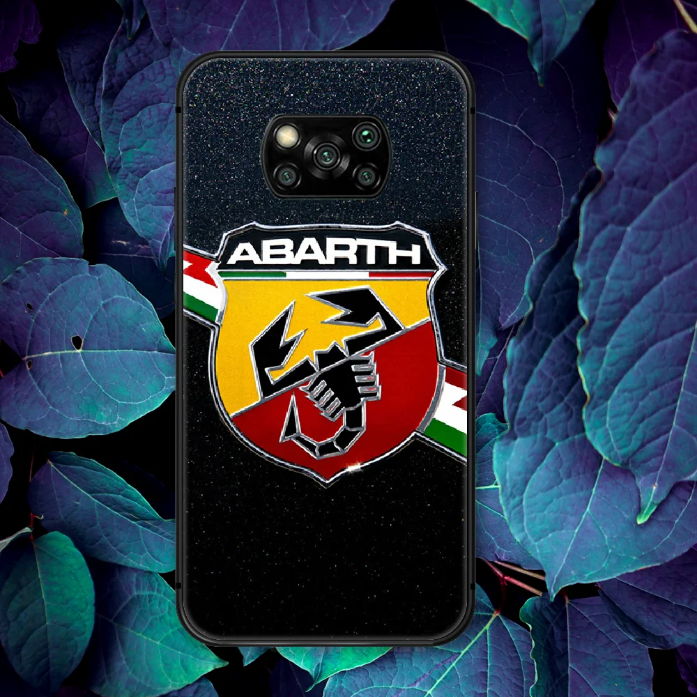 

Karl Abarth Sport Car Logo Phone Case For Xiaomi Mi Note 10 A3 9 MAX 3 A2 8 9 Lite Pro Ultra black Coque Silicone Etui Tpu Prime