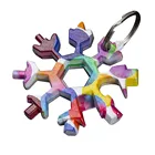 Портативный многофункциональный карманный гаечный ключ 18 в 1 Мини-Снежинка шестигранный ключ многоцелевой для кемпинга выживания на природе походов брелок для ключей