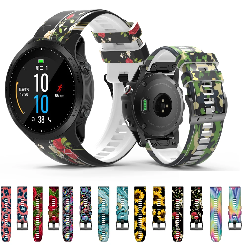 26 22 мм силиконовый ремешок для наручных часов Garmin Fenix 6X 6 Pro 935 /D2 часы Quick Release Easy fit
