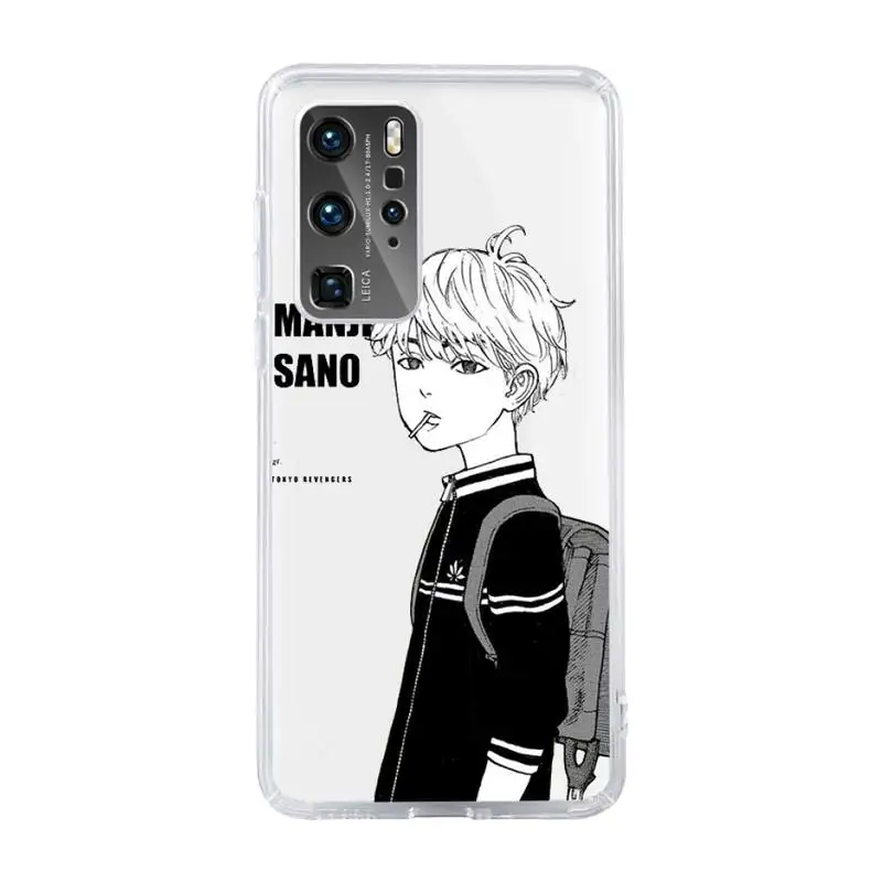 

Tokyo revengers Phone Case Transparent For Huawei MATE P 40 30 20 10 pro plus lite X 5G Soft TPU Clear Mobile bags coque funda