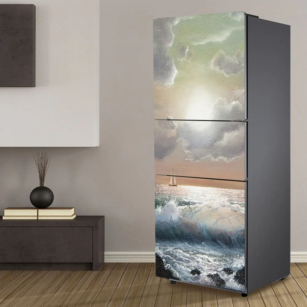 3D наклейки на холодильник крышка двери фотоальбом самоклеящаяся линия