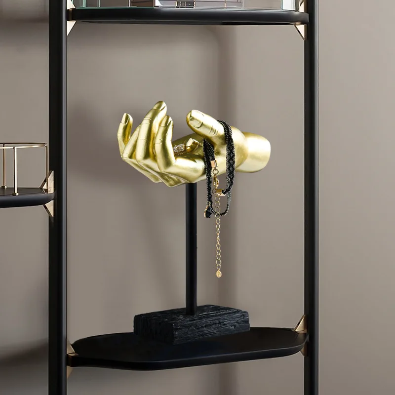 Простой золотистый держатель для ювелирных изделий роскошный ТВ-шкаф винный