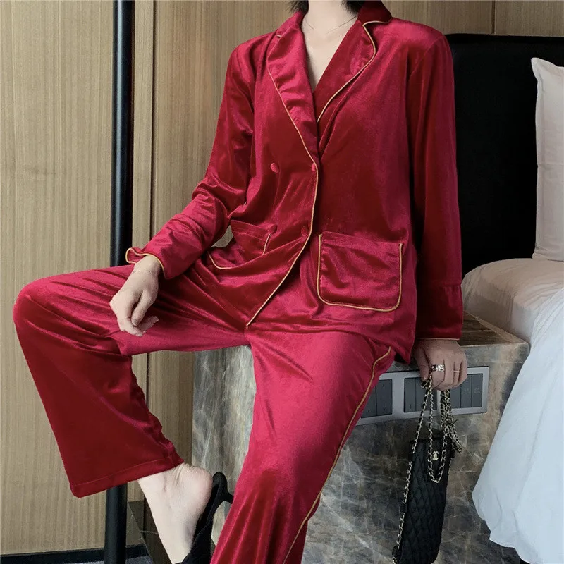 Корейский стиль женские пижамные комплекты брюки женская ночная рубашка халат