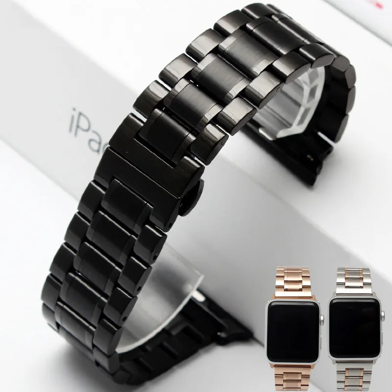 

Stainless Steel Strap for Apple Watch 40mm 42mm 44mm 38mm Luxury Watchbands for Apple Watch Series 3 5 4 6 Se 2 1 Chain Bracelet
