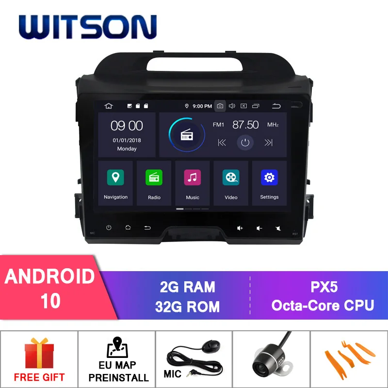 Автомобильный DVD-плеер WITSON Android 10 GPS для KIA SPORTAGE 2010-2014 автомобильный мультимедийный