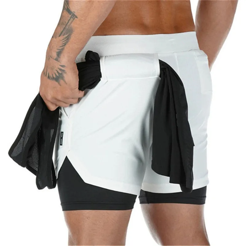 

Camo Running Shorts Men 2 In 1 Double-deck Quick Dry Gym Sport Shorts Fitness Jogging Workout Gym Shorts Men Sports Short Pants