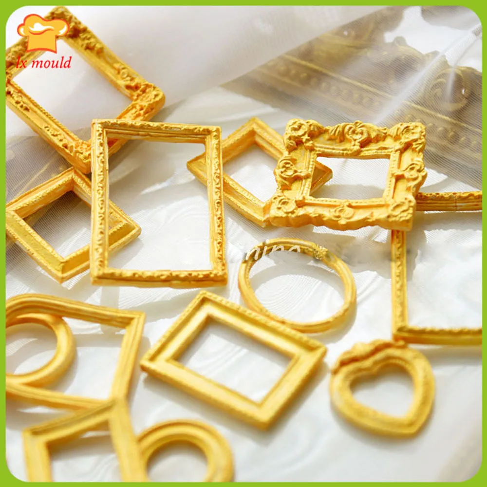 

Baroque Vintage Style Mirror Frames Silicone Mould Cake Fondant Sugarcraft