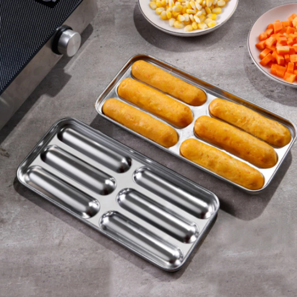 

Stainless steel Sausage Maker Mold DIY Silicone Handmade Hamburger Hot Dog Mold Reusable Kitchen Gadget for Cake Baking Pie