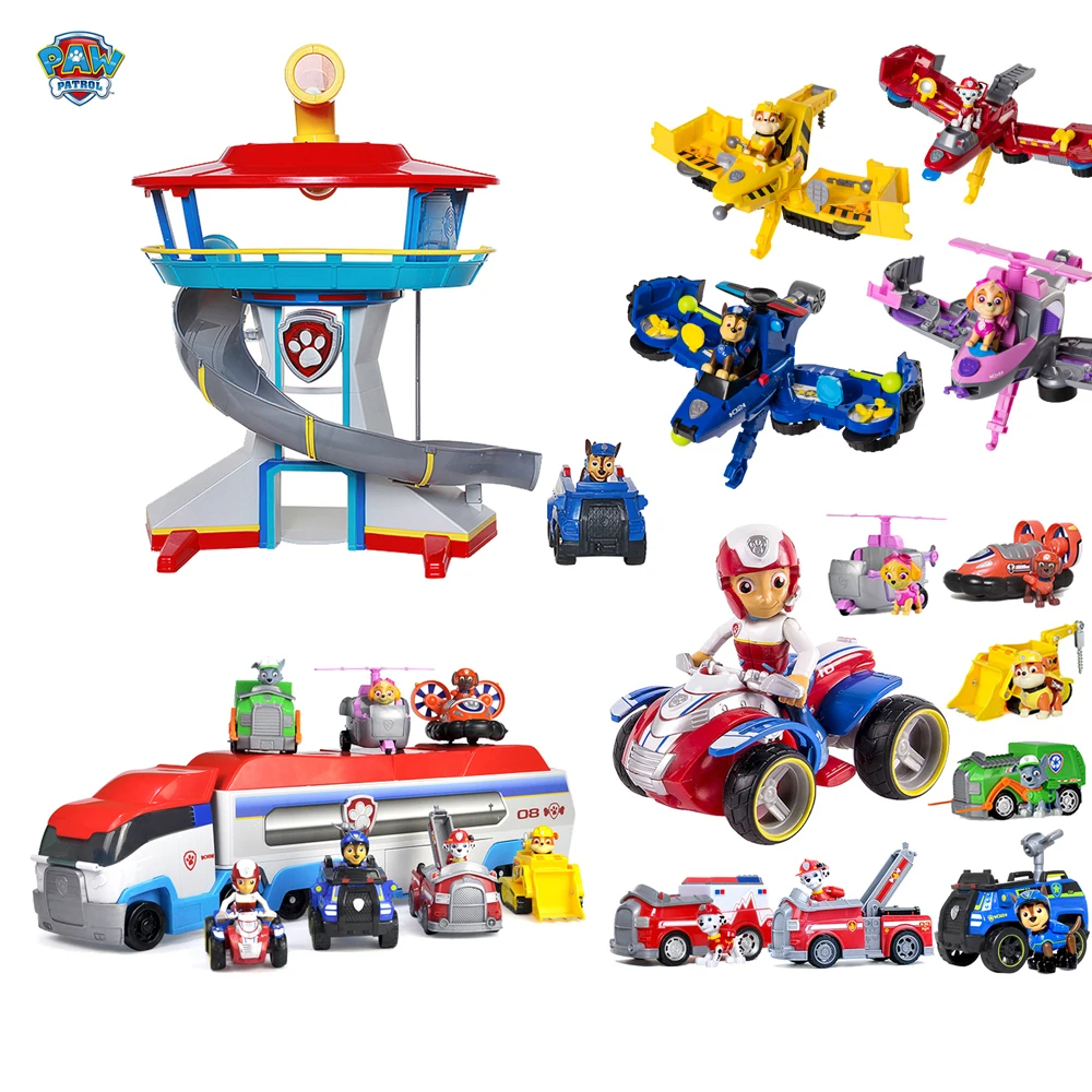 Оригинальные фигурки Paw Patrol игрушка большой автобус воздушный патруль самолет
