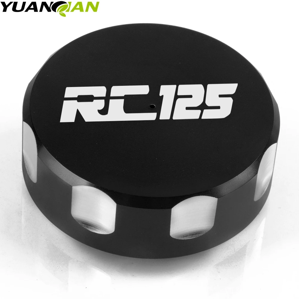 black RC125 LOGO Высокое качество Задняя Тормозная жидкость Крышка Резервуара крышка мотоцикла аксессуары для KTM RC 125 200 250 390 rc390 - Цвет: black RC125 LOGO