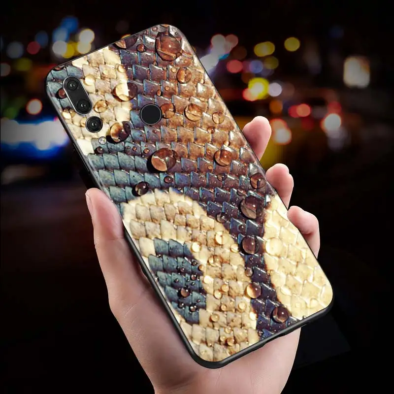 Мягкий силиконовый чехол со змеиной кожей для Huawei Honor 30 20 Pro 10i 9A 9S 9X 8X 10 9 Lite 8 8A 7A 7C