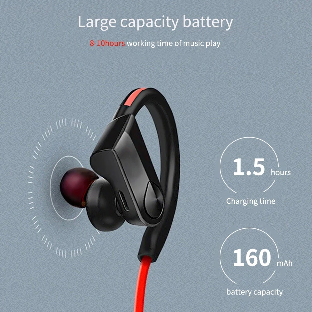 Водонепроницаемые беспроводные наушники с пламенем Bluetooth спортивные