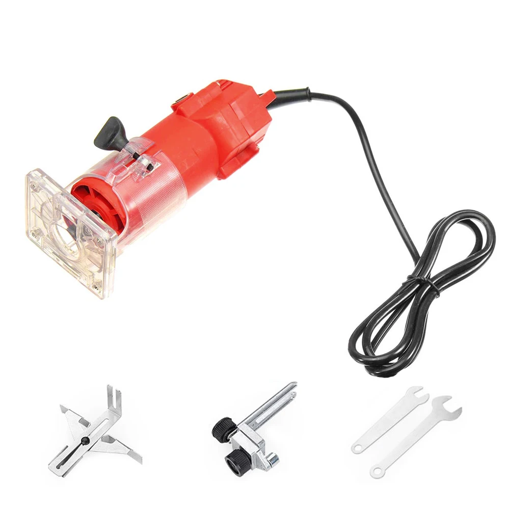

220V 33000RPM Electric Trimmer Handheld Laminate Edge Trimmer Collet Wood Router Woodworking Milling Engraving Slotting Machine
