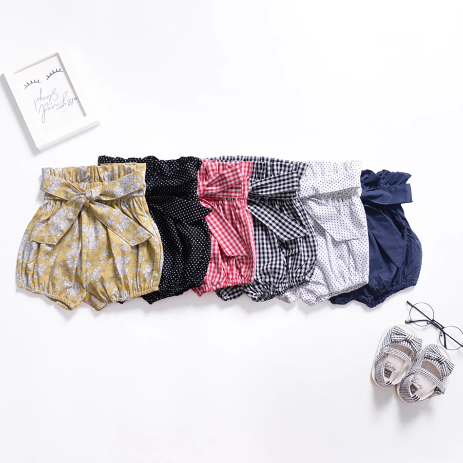 

2021 Baby Girls Summer Shorts For Infant Children Solid Shorts Toddler Panties Kids Pants Baby Clothing