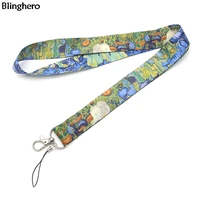 blinghero van gogh lanyards for keys phone neck strap cool hang rope id badge usb camera holders lanyard gifts bh0391