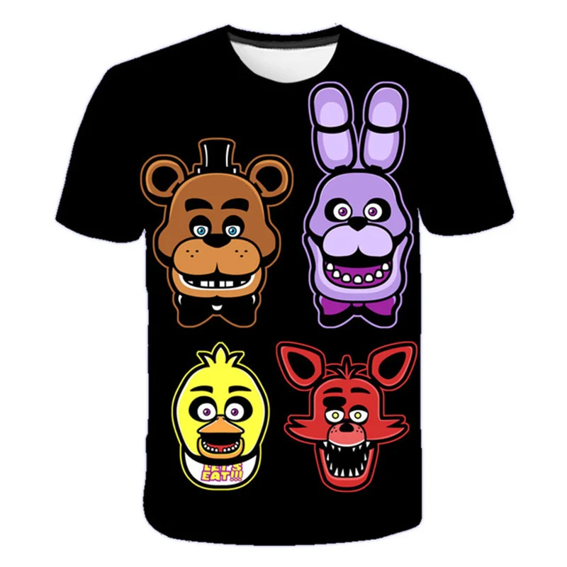 

3D T Shirt Five Night At Freddy High Quality Children t shirt Boys/Girls Clothes Kid's T-shirt Kpop FNAF Cartoon anime Tees